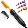 NICEMOVIC Ceramic Heating Hair Straightener Comb Hot Pressing Brush for Natural Black Hair Beard Wigs and Curling Gold