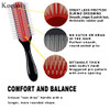 Koeuoi Classic Styling Curly Hair Brush 9 Row Black Brush for Detangling Separating Shaping For Women and Men Wet or Dry