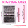Fenshine Cluster Eyelash Extensions 240pcs Mixed 20D40D Natural False Eyelashes