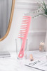 xnicx 3pcs Wide Tooth Detangling Comb Set Curly Wet Thick Hair Brush Macaron Pink