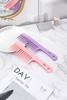xnicx 3pcs Wide Tooth Detangling Comb Set Curly Wet Thick Hair Brush Macaron Pink