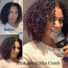 2 Pack Hair Picks for Afro Curly Hair Styling Metal Hairdressing Tools for Women and Men Black