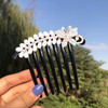 GeoGeoDIY Hair Comb 4 Pcs Pearls Rhinestones Flower Hair Combs Pins Vintage Wedding Headpieces Hair Tools Daily Present