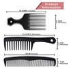 Patelai 3 Pieces Hair Pick Comb Widetooth Afro Comb for Men Detangling Styling Set Carbon Fiber Pick Barber Brush Tool f