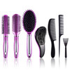 SIQUK 7 Pcs Hair Styling Set for Women and Men Round Brush Paddle Brush Detangling and WetDry Brushes