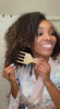 GranNaturals WideToothed 4Prong Comb for Fluffing Styling and Detangling Curly and Wavy Hairstyles Wooden Hair Pick for