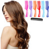 LUXXII 6 Pack 8 Colorful Styling Essentials Round Handle Comb Hair Combs and 1 Pack 5 Favorict Pocket Comb A