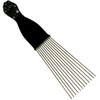 Shoe String King SSK Fan Afro Pick with Black Fist Metal African American Hair Comb