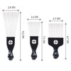 LEADUWAY Hair Picks Black Metal Afro Combs for Hair Styling Fist Pick for Women and Men