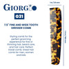 Giorgio G31 Fine Tooth Comb and Wide Tooth Hair Comb Hair Styling Comb for Men Grooming Hair Combs for Women Mens Beard