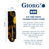 Giorgio G20 Folding Mustache and Beard Comb Small Fine Tooth Pocket Comb for Everyday Hair Care Sawcut and Hand Polished