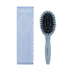 KISMETICS Gentle Detangling Travel Brush Small Size Paddle Brush with a Pouch Nylon Pins on Soft Cushion with Ball Tips