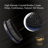 Red by Kiss Premium Pocket Wave Brush Hard Bow Wow Curved Palm Brush for 360 Waves High Density Hard Bristles for Coarse