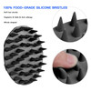 INNERNEED Scalp Care Massager Shampoo Brush Wet Dry Manual Head Scrubber Hair Washing Soft Silicone Bristles for Hair Gr