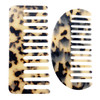 Large Wide Tooth Tortoise Shell Comb 2 Pack French Hair Detangling Comb Wide Tooth Pocket Combs for Thick Curly Wavy Wet