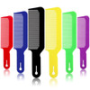 Boao 6 Pack Hair Cutting Combs 9 Inch Blending Barber Clipper Flat Top Combs for Clipper Cut Flattops Plastic Heat Resis