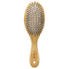 CALA Bamboo Oval Hair Brush EcoFriendly Wooden Handle Cushion Base BallTipped Bristles Detangles Wet or Dry Hair Smooths