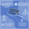 Magic Hair Brush Blue Professional Flexible Vented Detangler Brush Blue Travel Case Blowout WetDry Use