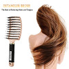 KTKUDY Detangling Brush Getting Knots Out without Pain Boar Bristles HairBrush Make Hair Shiny Healthier Vented Detangle
