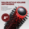 Ion Infused Ceramic Round Brush Salon Quality roller for Blow Drying Fixes Dry or Damaged Hair 2 Roller Brush for Wet Dr