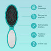 Wet Brush Pop Go Detangler Blue Teal Foldable OnTheGo Design Travel Brush Ultrasoft IntelliFlex Bristles Detangling Hair