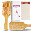Adevwair Bamboo Hair Brush Natural Hairbrush for Hair Growth Paddle Hair Brushes for Women Men Kids Massage Scalp Wooden