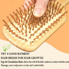 Adevwair Bamboo Hair Brush Natural Hairbrush for Hair Growth Paddle Hair Brushes for Women Men Kids Massage Scalp Wooden