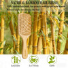 Adevwair Bamboo Hair Brush Natural Hairbrush for Hair Growth Paddle Hair Brushes for Women Men Kids Massage Scalp Wooden