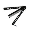 Harlorki Sport Indoor Outdoor Use Mini Portable Foldable Stainless Steel Practice Training Butterfly Comb Hair Styling T