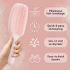 Lily England Detangling Styling Brush PainFree Brush for Curly Wet Dry Hair With Flexible Bristles Easy to Hold Rose Gol