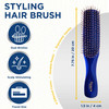 Giorgio Gentle Detangler Hair Brush Dual Length Bristles for Men Fine and Thick Hair Scalp Massager Travel Brush for Wet