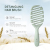 Ecoed Detangler Hairbrush Soft Bristle Detangling Brush for Straight Wavy Curly and Fine Hair Dry and Wet Quick Smoothin