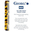 Giorgio G23 Handmade Fine Tooth Comb for Men Mustache and Beard Comb for Men Hair Combs for Everyday Grooming Saw Cut an