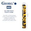 Giorgio G23 Handmade Fine Tooth Comb for Men Mustache and Beard Comb for Men Hair Combs for Everyday Grooming Saw Cut an