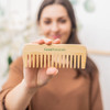 GranNaturals Wide Tooth Wooden Birthing Labor Comb Natural Wood Detangler for Wet or Dry Hair Prevents Tangle Static Sty