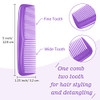 Leinuosen 12 Pieces Hair Combs Set Pocket Plastic Fine Tooth Dressing Comb for Women and Men Peines Para CabelloPurple