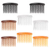 8 Pieces Plastic Hair Side Combs 17 Teeth Hair Clip Comb Straight Wave Teeth Hair Combs Tortoise Side Combs Bridal Weddi