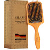 SHASH Since 1869 Made in Germany Wooden Paddle Brush Gently Detangles Styles Conditions Hair with Minimal Frizz and Brea