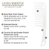 Cricket Ultra Smooth Coconut Detangler Comb Infused with Coconut Oil Keratin for FrizzFree Shine Ideal for Wet Dry Hair