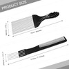 3 Pieces Hair Lift Combs with Metal Prongs for Women Salon Teasing Back Combs in Pink or Black Carbon with Stainless Ste