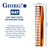 Giorgio G47 Wide Tooth Detangling Hair Comb for Thick Curly Wavy Hair Long Detangler Comb For Wet and Dry Hair Handmade