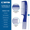 Cantor Lift Teasing Wide Tooth Comb 2 Pack Chemical and Heat Resistant Detangler Anti Static for All Hair Types Durable