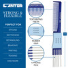 Lift Teasing Comb and Hair Pick Stainless Steel Detangler Gripper Anti Static Comb for All Hair Types By Cantor