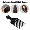 Plastic Hair Pick Comb Wide Tooth Afro Lift Picks Pack of 4 Combs 525 Inch for Styling Lifting Detangling Adding Volume