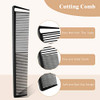 Patelai 3 Pcs Rat Tail Parting Comb for Braids Carbon Fiber Stainless Steel Pintail Teasing Combs Heat Resistant with Wi