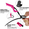 Patelai Hair Comb Set 8 Pieces Rat Tail Combs Teasing Combs and Handheld Alligator Clips Carbon Fiber Metal for Hair Sty