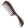 Onedor Handmade Black Sandalwood Hair Combs AntiStatic Scented Wood Comb for Natural Hair Detangling Extra Wide Tooth