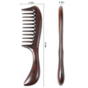 Onedor Handmade Black Sandalwood Hair Combs AntiStatic Scented Wood Comb for Natural Hair Detangling Extra Wide Tooth