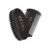 Bevel Beard Brush and Comb Set for Men Natural Boar Bristle Brush Pearwood Comb with Travel Pouch Beard Grooming Kit for