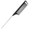 Yumflan Hair Comb Rat Tail Comb for Braiding Hair Fine Tooth Hair Comb with Stainless Steel Pintail for Sectioning Parti